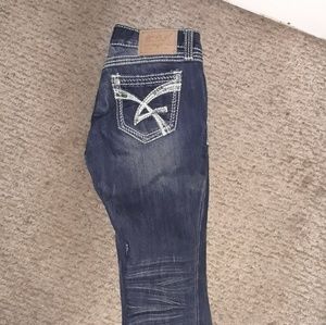Amethyst Brand Size 1 Bootcut Thick Stitch Jeans